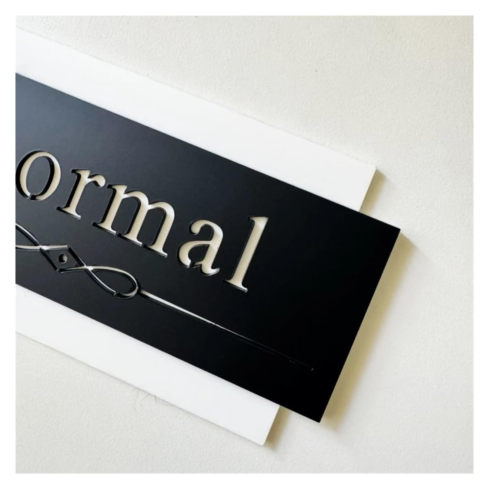 Placa De Puerta Acrílica Con Letras 3D, Decoración, Número Casa, Nombre Familia for Apartamento, Villa, Tienda Hotel, 1 Ud(24cmx11cm)