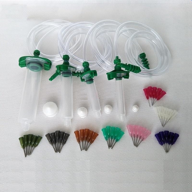 Alibaba Recommendation 30Cc/10Cc/5Cc/3Cc Ml Liquid Dispenser Solder Paste Adhesive Pneumatic Glue Syringe + Barrel Adapter Valve with Dispensing Needle Tips