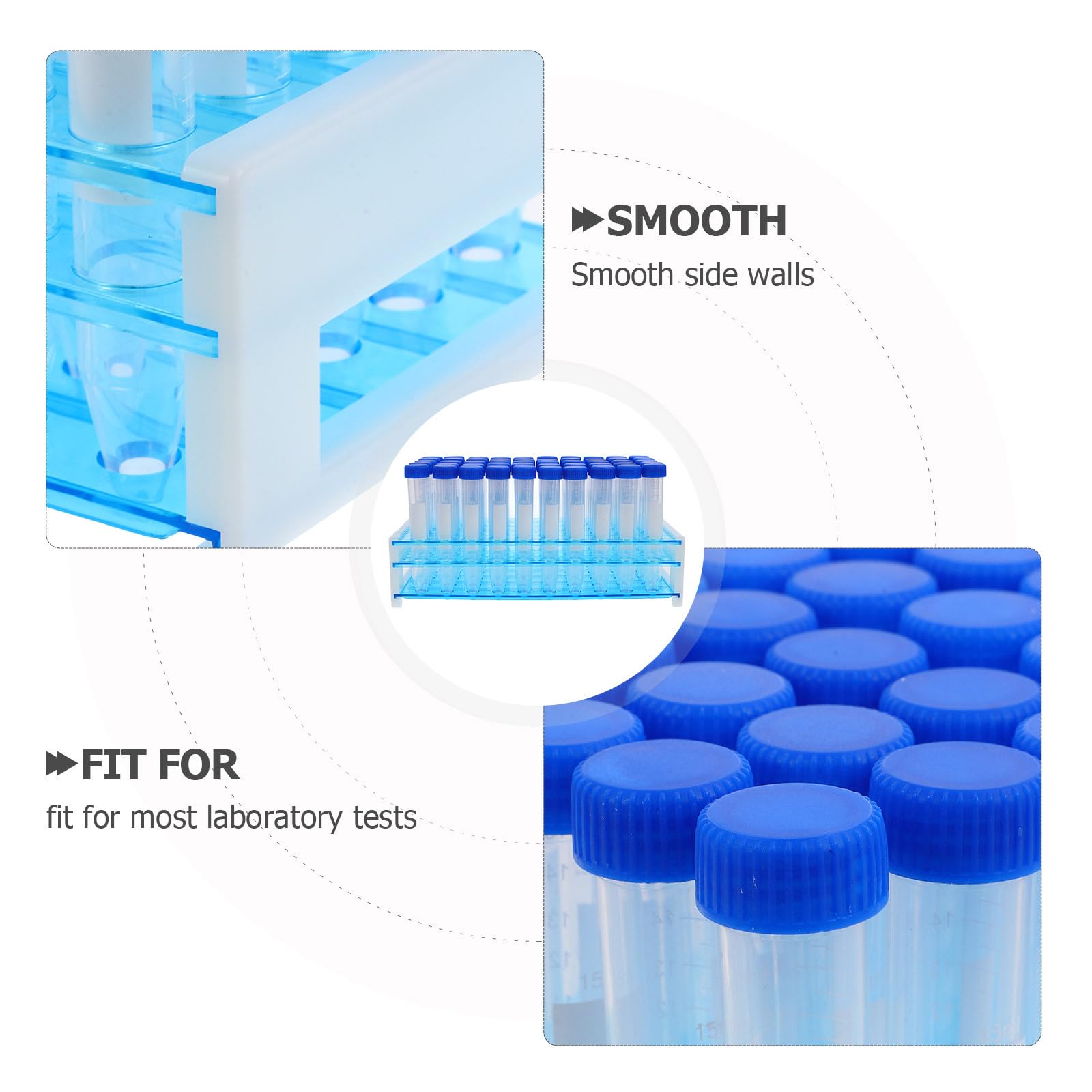 Zentrifugenröhrchen Stabiles Laborzubehör mit 2 Abnehmbaren Röhrchenständern 100 Stück aus Kunststoff 15 Ml Transparent Dicht Verschließbar für Laborproben und Mikrozentrifugen