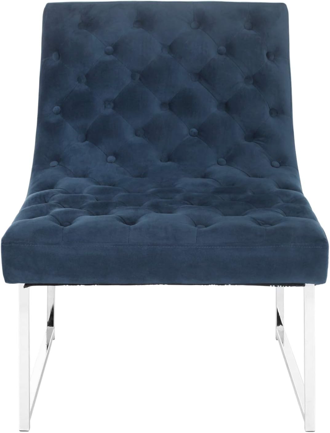Safavieh Home Collection Hadley Navy Velvet Tufted Accent Chair