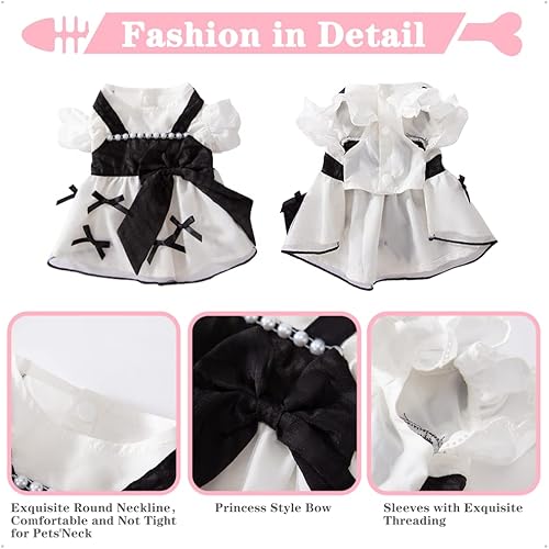 Vestido para perro, linda falda de princesa para perro con nudo de lazo, vestidos de princesa para mascotas, primavera y verano, ropa de cachorro