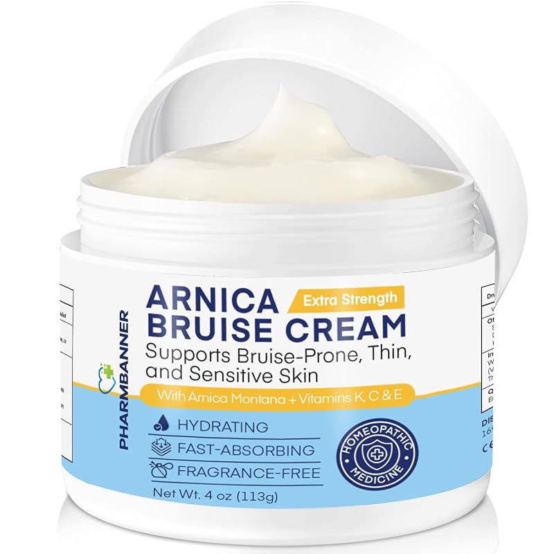 PHARMBANNER Creme corporal com Arnica Montana, vitaminas K, C e E, óleo de coco e manteiga de karité — 120 mL