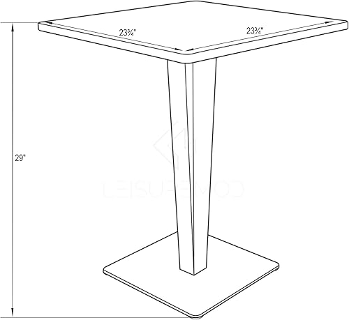 Miniatura 8 de LeisureMod Modern Glen - Mesa de comedor cuadrada de MDF en color blanco con base cromada acrílica
