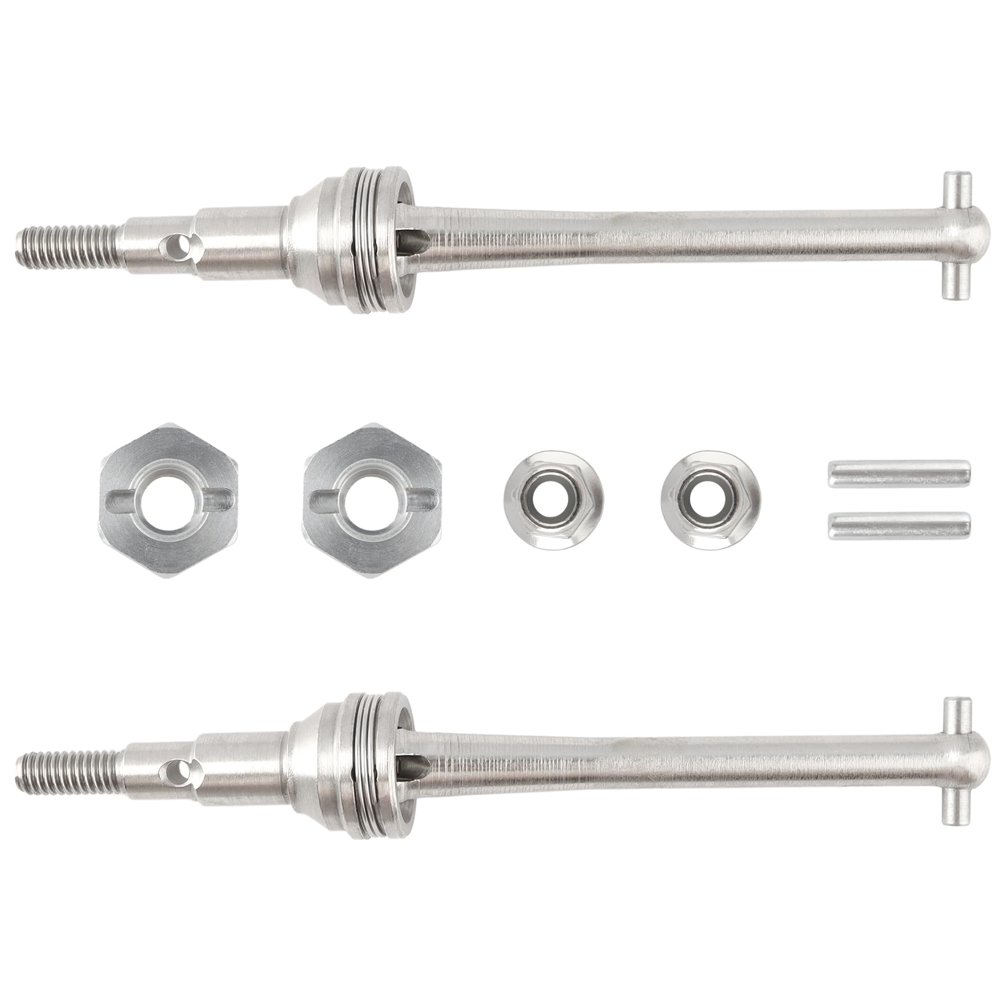 RC CAR 16410 Metal Front Universal Drive Shafts Accessories Spare Parts for H16GT H16DR H16BM H16 H16P H16E 16208 16209 16210 16207 JC16EP HP161S H17 1:16 Brushless RC Monster Trucks Vehicle