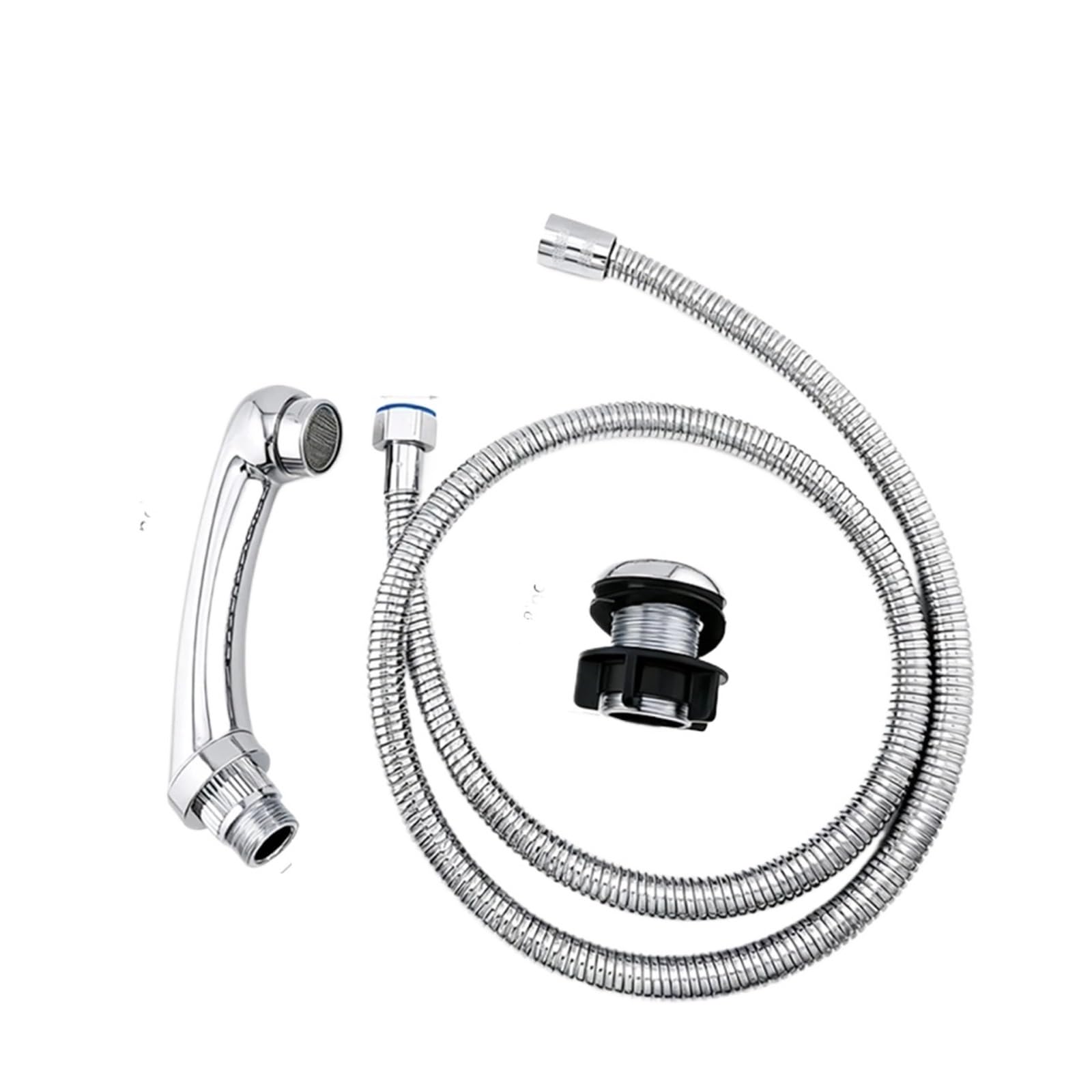 Ekalgretra 120Cm Argent Shampoo Basin Faucet Shampoo Bowl Faucet Set With Hose And Sprinkler Salon Water For Backwash Unit Rinse Basin Home Dog Grooming Shop(120Cm Argent)