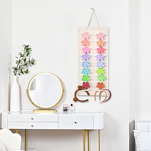 Miniatura 5 de Lolalet Organizador de pinzas para el cabello, 1 paquete de organizador de pinzas para el cabello colgantes para mujeres y niñas, organizador de
