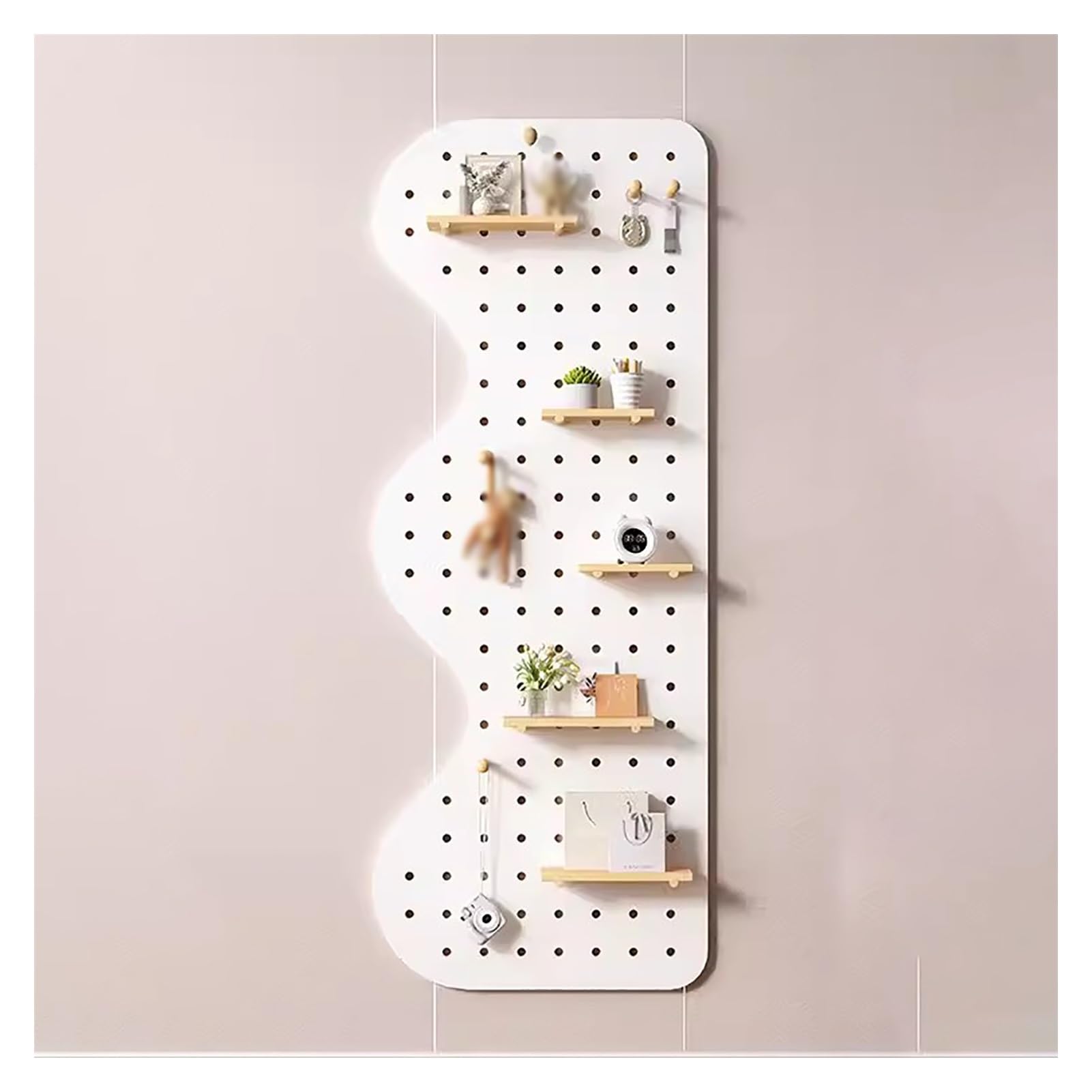 Stecktafel-Wandaufbewahrungsset, Lochplatten-Wandregal, Stecktafel-Panel-Set, Stecktafel-Regal, Stecktafel-Wand-Organizer, hölzerne Stecktafel, modulare Display-Organisationsaufbewahrung (Fa
