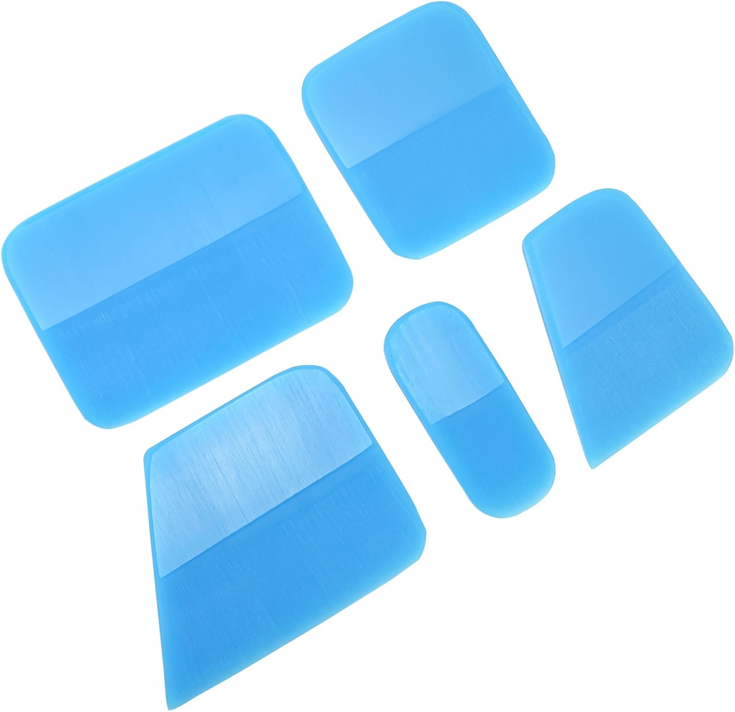 5PCS Set Vinyl Applicator Car Protect Film PPF Squeegee Tinting Wrapping Tool Carbon Film Sticker Rubber Scraper TPU Spatula Window Glass Wiper Vinyl Wrap Blade