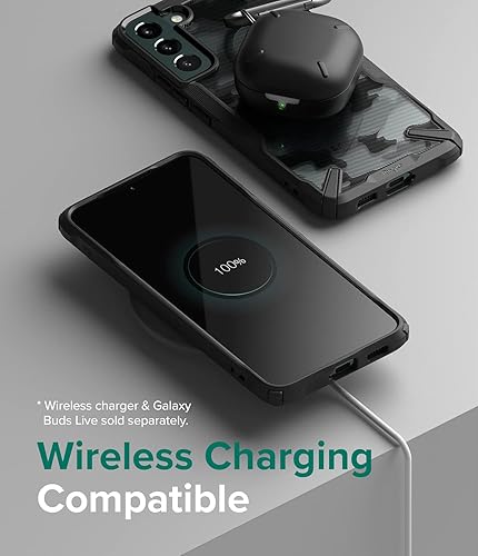 Miniatura 7 de Ringke Fusion-X - Funda compatible con Samsung Galaxy S22 Plus 5G (2022), parte trasera dura de camuflaje con funda protectora lateral mejorada a
