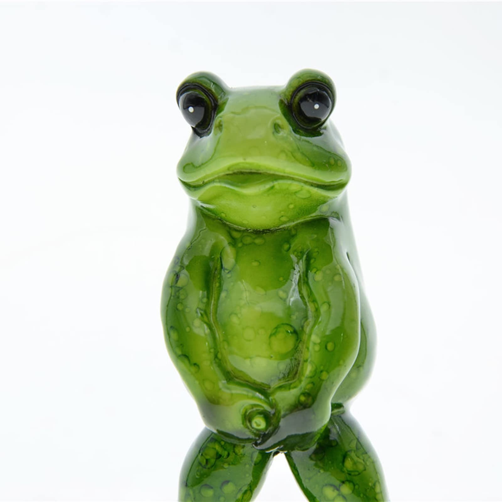 Frog figurka, zestaw 2 statua żaby żywicznej zabawne siusiu na postawę żaba rzeźba mini żaby zwierzęcy ogród krajobrazowy figurka dla zwierząt, halloween dekoracja na zewnątrz