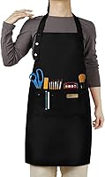 Adjustable Waterproof Apron with 3 Pockets for Artists, Painters, Gardeners, Cooks - Men Women M-XXL One Size Fits Most