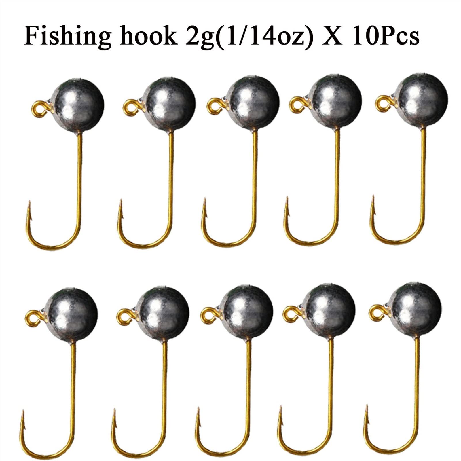 Ami da Pesca 10pcs / lot Micro Jig Head Gancio da pesca 1G-5G Gancio da pesca del ghiaccio Mini manovella Jig Fishhook Accessori morbidi Attrezzatura da pesca Gancio da Pesca ( Color : 2g )