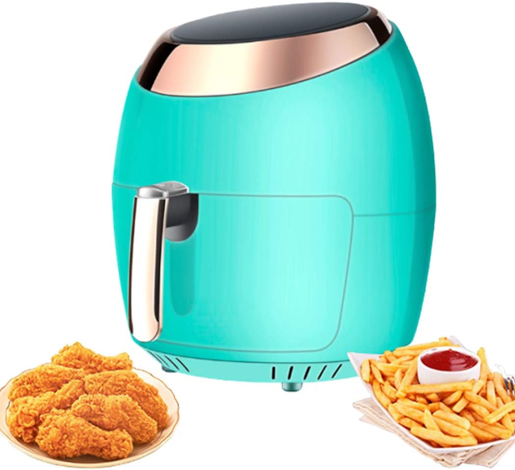 7L LCD Touch Control Air Fryer Large Capacity Smoke-Free Electric Fryer with Nonstick Basket for Healthy Oil Free Or Low Fat Cooking 1500W/110V Red (Black)
