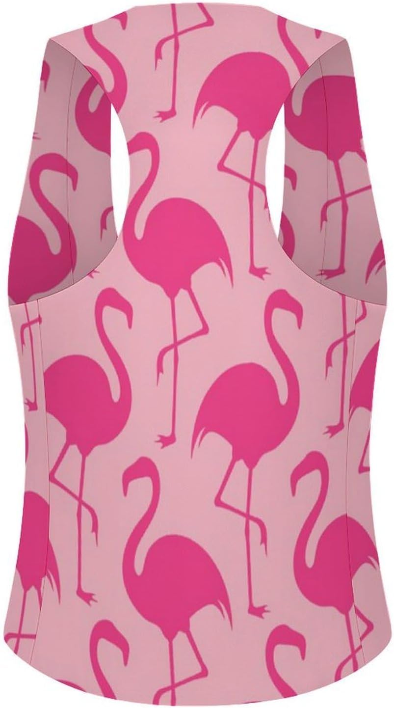 Pink Flamingo Women's Suit Vest V Neck Button Down Waistcoat Jacket Business Casual Tops