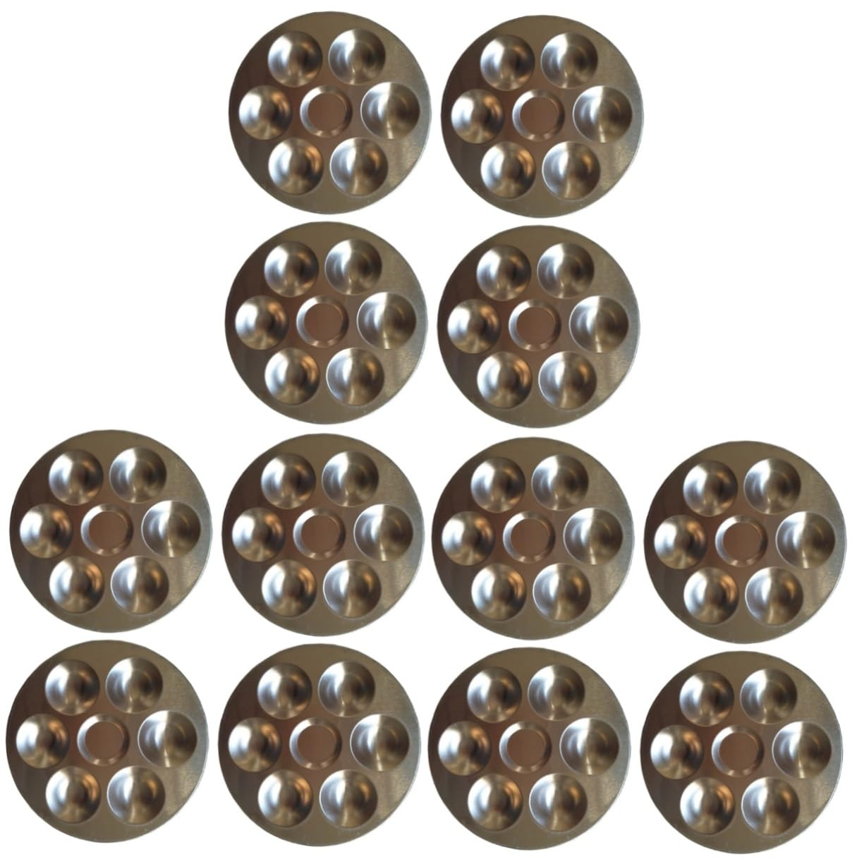 STOBOK 12stücke Aluminium Malpalette Mit Löchern Tragbare Aquarell Mischpalette Für Künstler Rostfreies Design Für Einfache Anwendung Und Aufbewahrung Für Öl Und Aquarellfarben