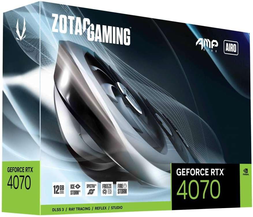Zotac Scheda grafica Nvidia GeForce RTX 4070 Amp Airo 12Go