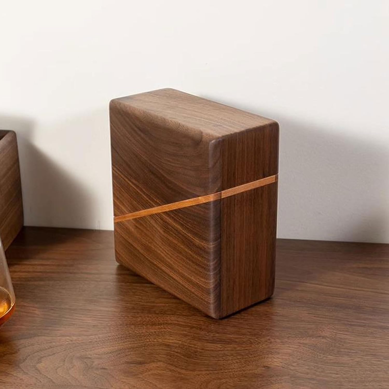 Coffee Filter Holder Dust Proof Coffee Filter Holder, Solid Wood Coffee Filter Paper Holder Storage Box Dispenser Rack with Dustproof Cover For Cone Coffee Filters Paper Coffee Paper Storage Rack (Co