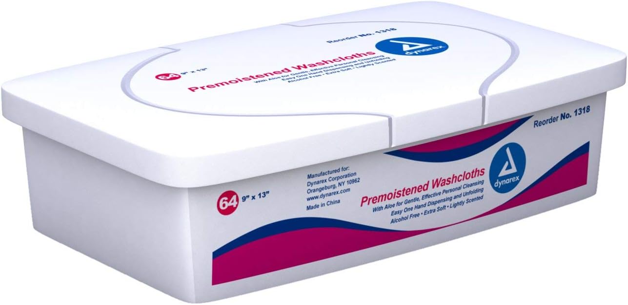 Personal Cleansing Adult Washcloth, 9 x 13 in., Case 4 tubs of 64