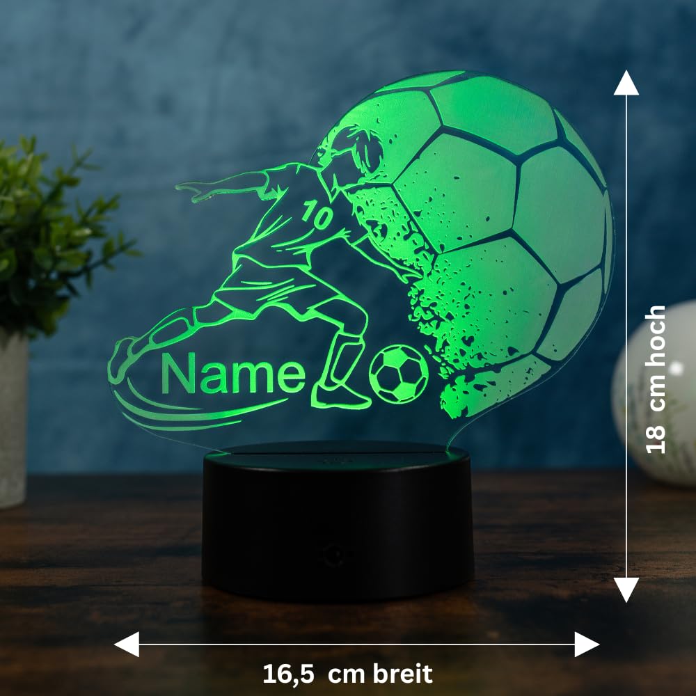 Lampe de football avec nom - Veilleuse personnalisée pour enfants Lampe de football avec nom - Veilleuse personnalisée pour enfants