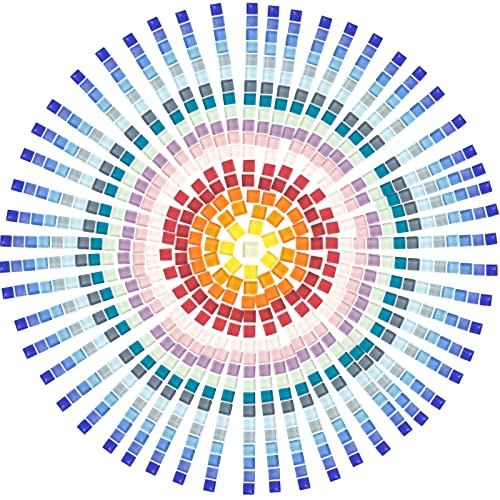 900 Pcs 2.2Lb Glass Mosaic Tiles, 18 Colors 10Mm Mosaic Glass Pieces With Storage Box, Transparent Mosaic Tiles For Crafts Bulk, Mosaic Supplies For Home Decoration, Art Crafts #TOP7