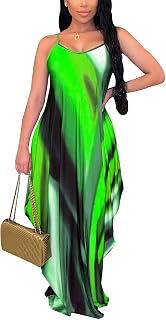 BessCops Summer Maxi Dresses for Women 2026 Plus Size Sundresses Casual Fashion Sleeveless Loose Long Sexy Dress with Pockets