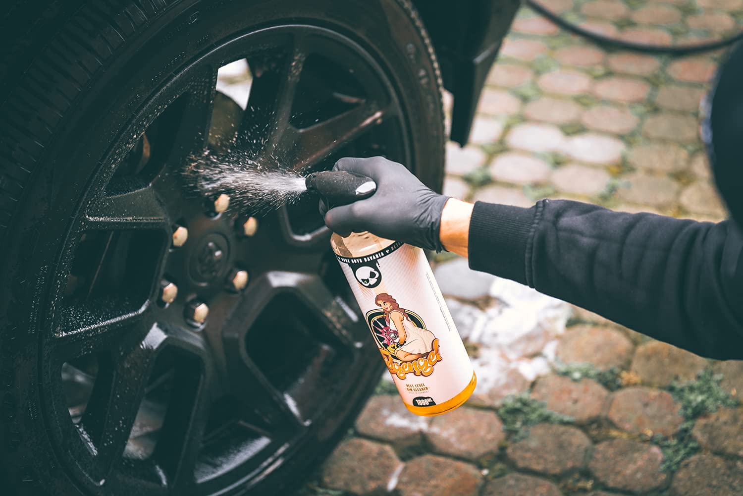 Nuke Guys professionelles Auto Waschset für die optimale Handwäsche: Nuke Guys Wascheimer 3,5GAL, Thick Shampoo, Felgenreiniger, Reifengel, Shiny Wheels Mikrofaserset, Appilkator + Grit Guard