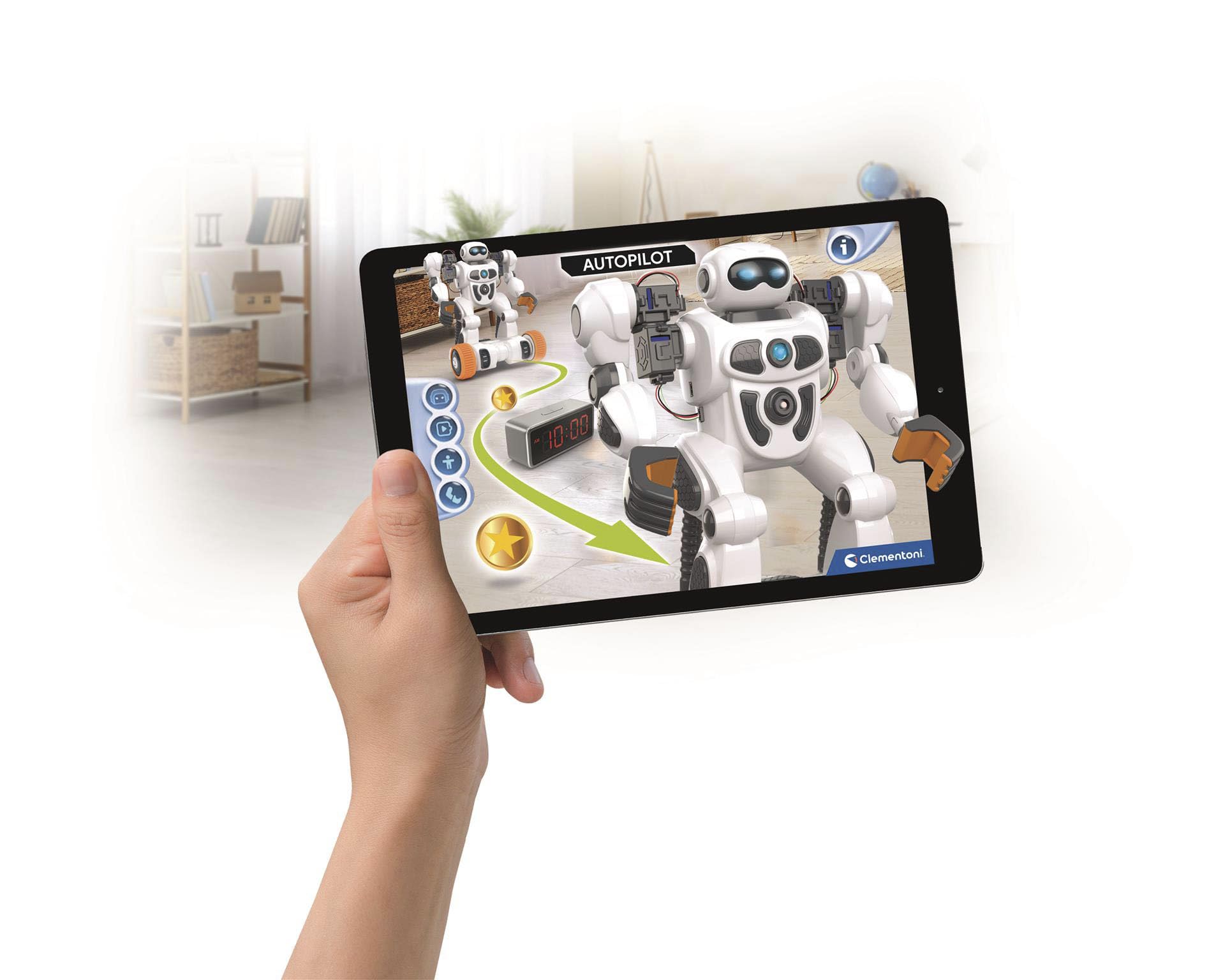 Clementoni Scienza e Gioco Robotics - AIRO PRO, Robot da Assemblare, Bambini 9+ Anni, con APP Dedicata e Tecnologia AI, Imita Movimenti con l'Intelligenza Artificiale, 6 Motori, Lingua Italiana, 19449
