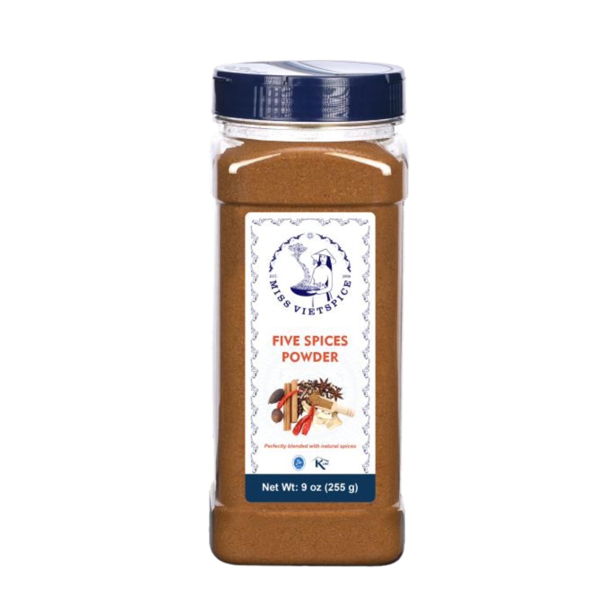 MISS VIETSPICE Five Spices Powder, 9 Oz Pack of 1, Chinese Five Spice, Asian Spice Seasonings, Sourced from Vietnam, 5 Spice Chinese Seasoning, 5 Spice Powder, Chinese 5 Spice Powder Seasoning