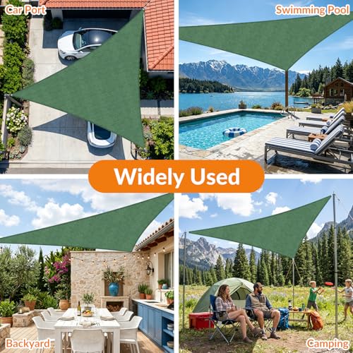 Image of KANAGAWA 22'X27' Sun Shade Sail Dark Green Curved Square Customizable