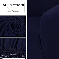 Vista 3 de SearchI Funda elástica para silla club, fundas elásticas para sillas barrel de color sólido, fundas para sillas tub de spandex, funda de sofá