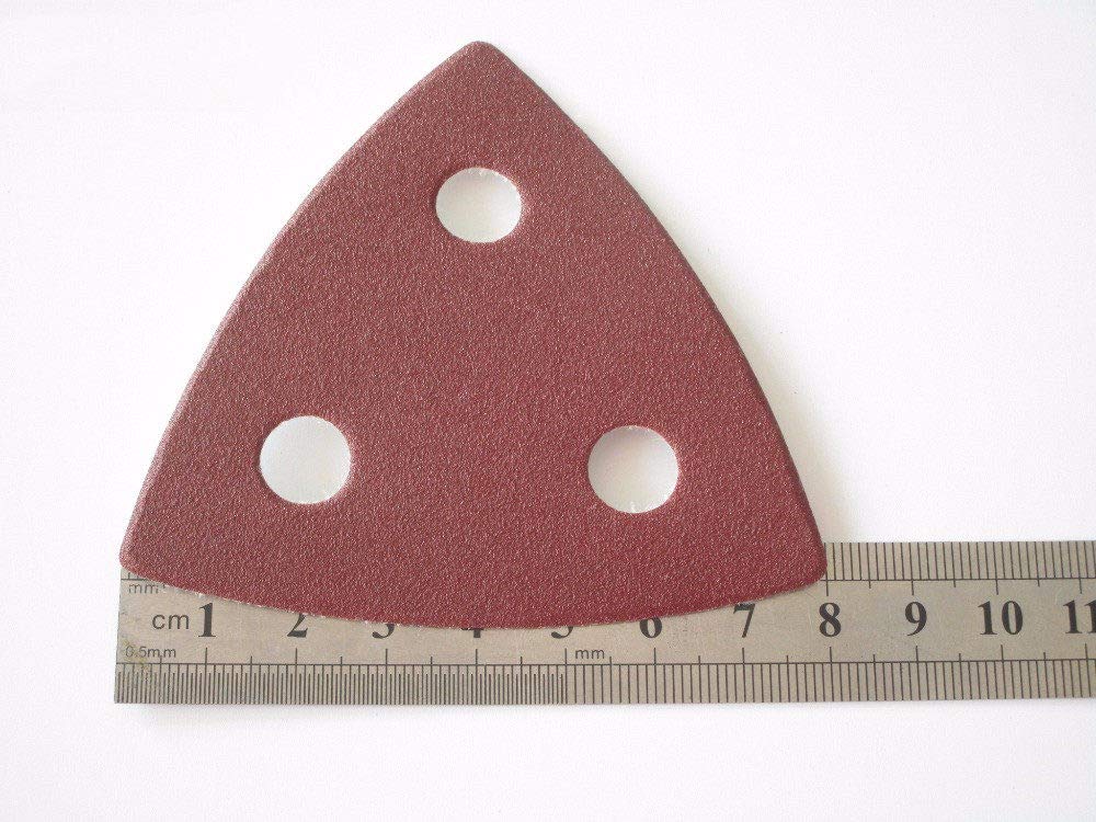 25 Pcs 80 * 80MM Triangle Sandpaper Sanding Pads Sheets Sanding Disc Hook Loop 80-240 Grits Flocking for Grinding Abrasive Tools,80