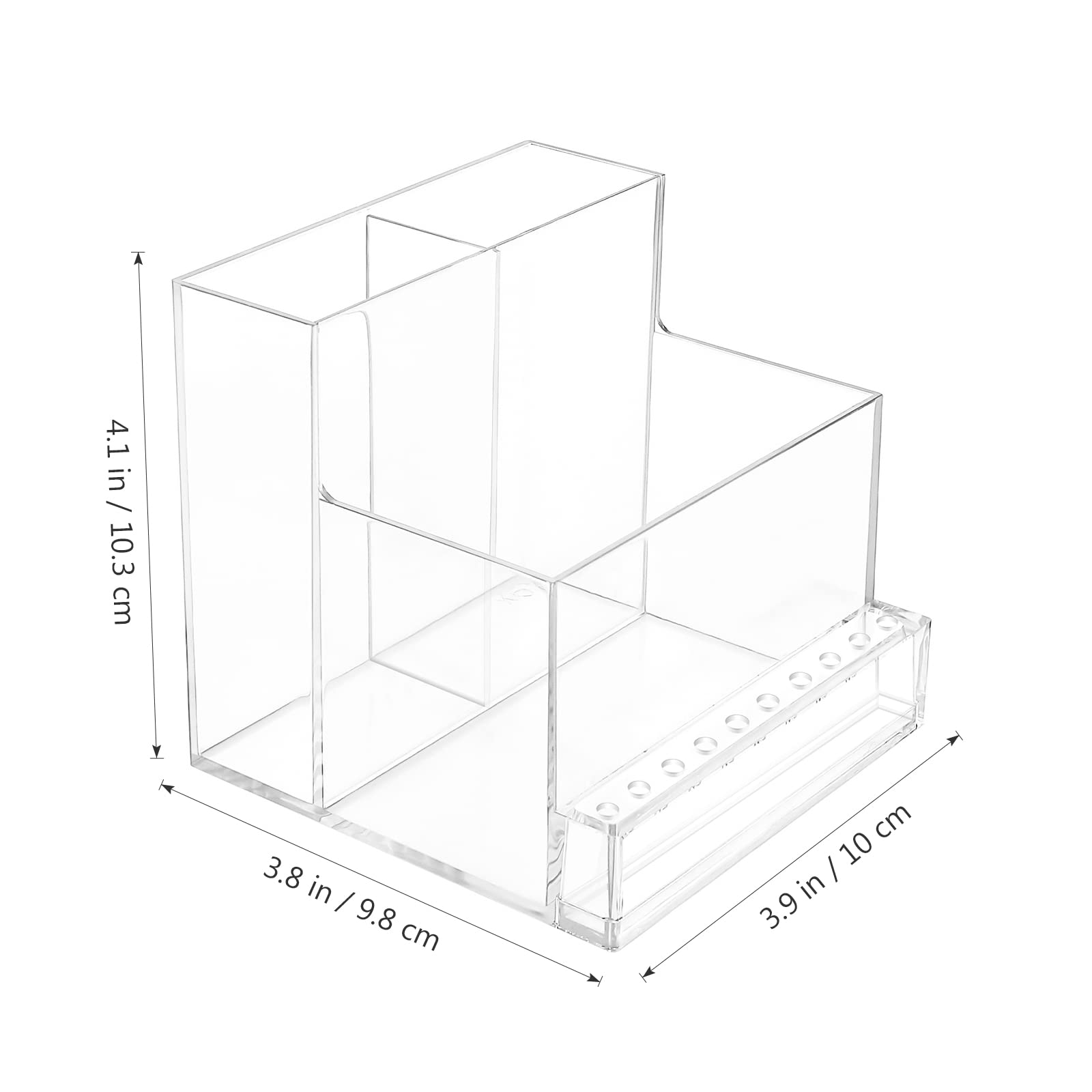 minkissy Nail Drill Bits Holder Organizer Storage Box with 13 Holes Compact Acrylic Stand for Manicure Pedicure Tools Salon Home Use - Image 2