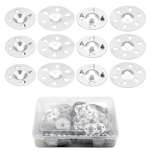 techextra 200 Pcs Tile Backer Board Washers,28 mm Diameter Steel 4 Claw