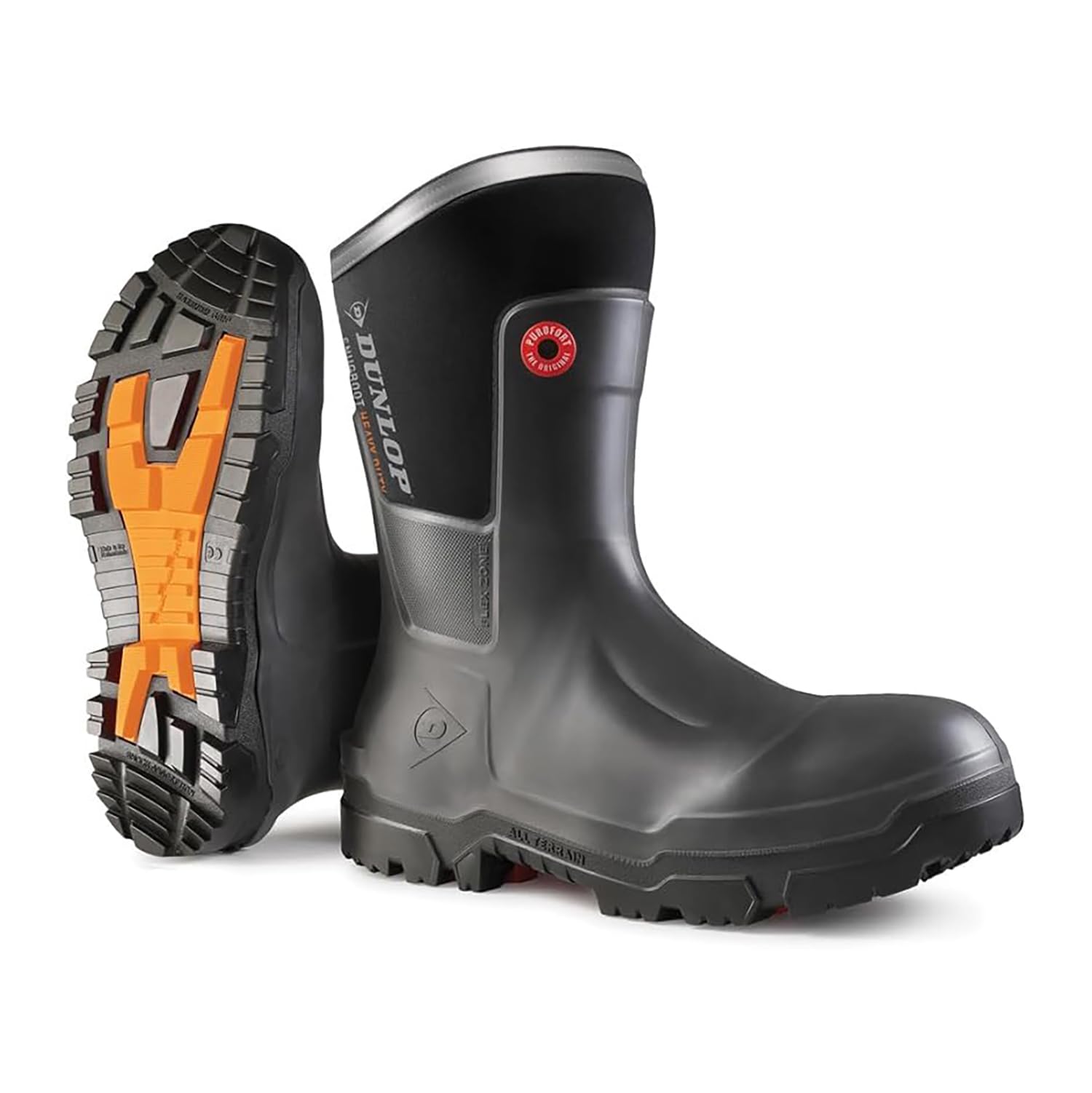 DUNLOP Snugboot Heavy Duty Calf Uomo Donna Impermeabile Leggero Durevole Grigio Punta Composita di Sicurezza