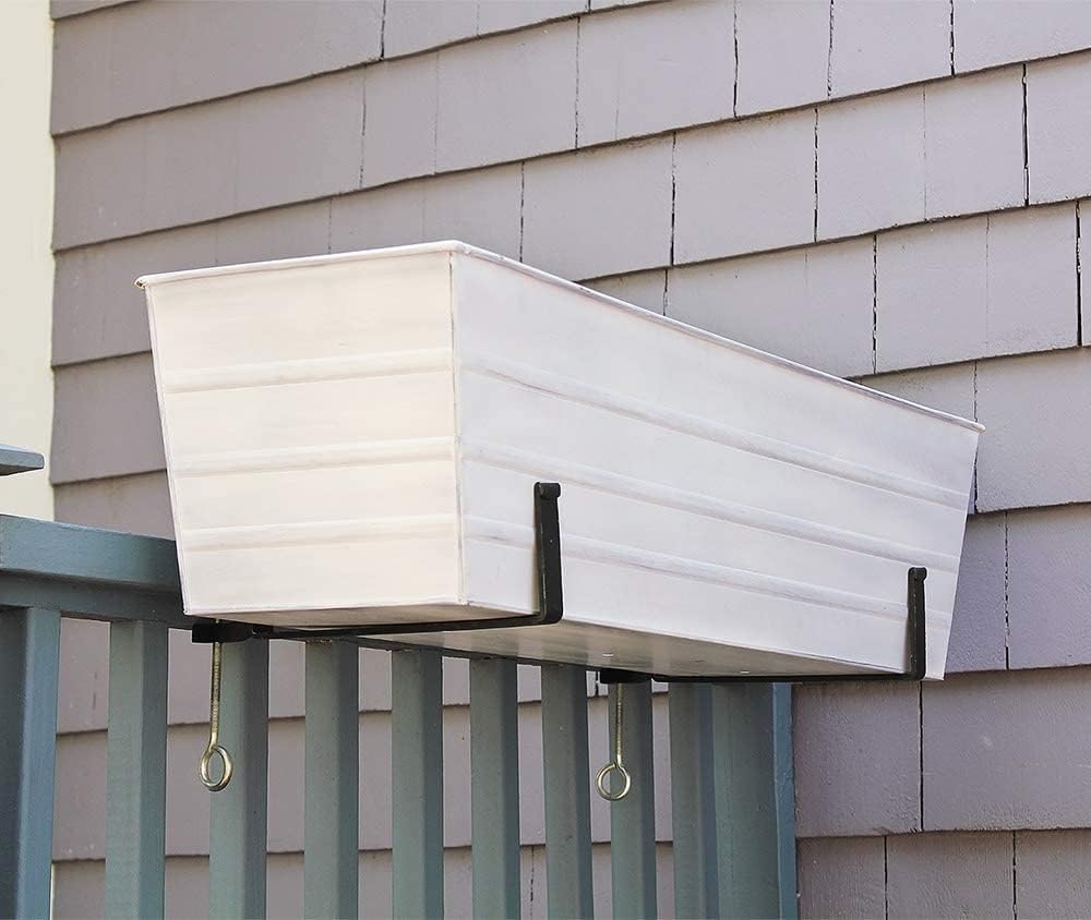 Large Cape Cod Style Flower Box Planter – Durable Outdoor Resin Window Box with Classic Design – Perfect for Patio, Balcony, or Garden Décor
