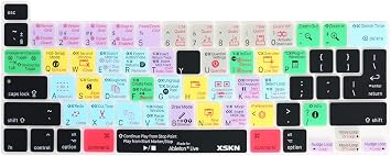 XSKN Ableton Live English Silicone Shortcuts Keyboard Cover Skin for Touch Bar Models 2019 MacBook Pro 16 inch A2141 2020 MacBook Pro 13.3 inch A2251 A2289 A2338 M1 Keyboard US&EU Version