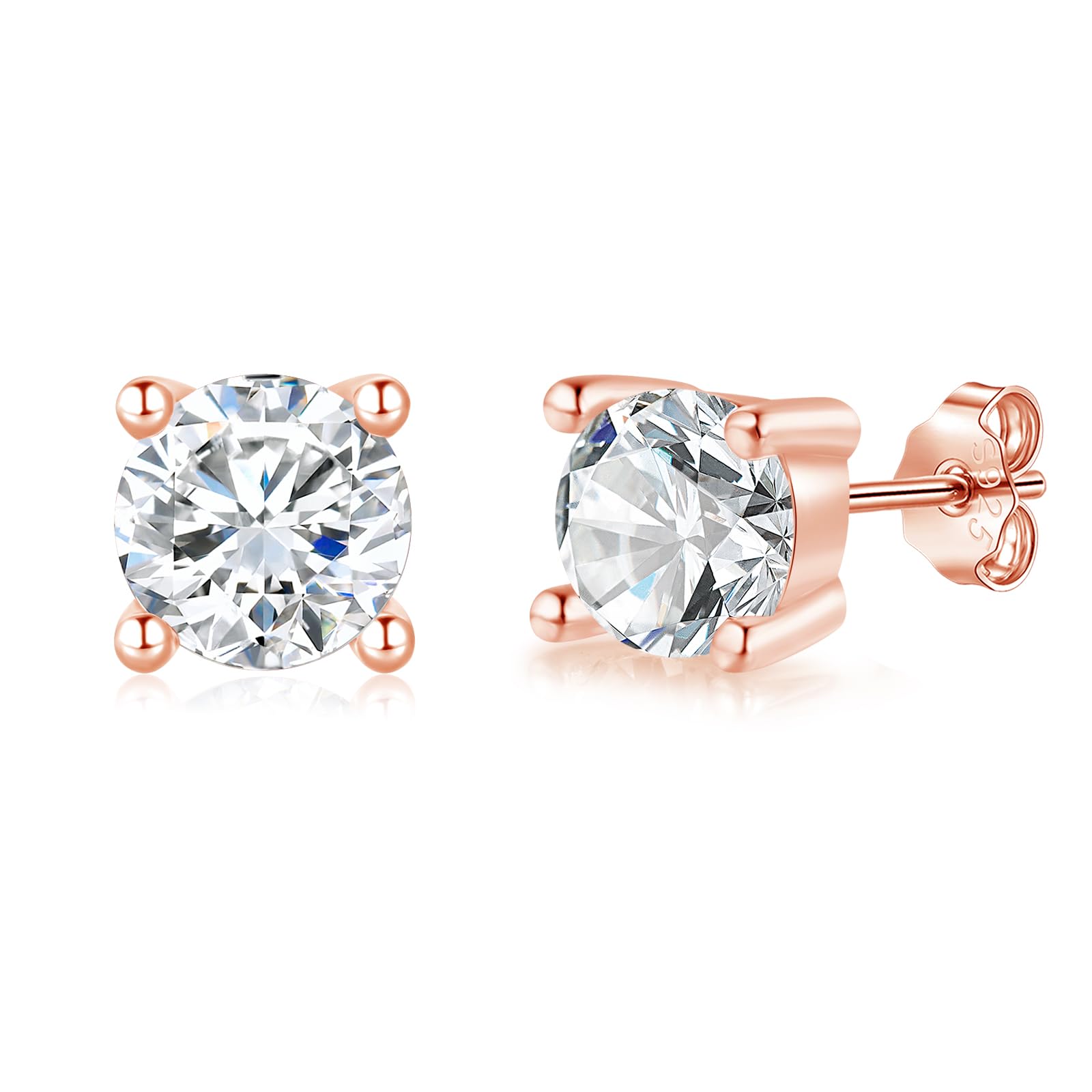 Loutade Ohrringe Gold, Hypoallergen 925 Sterling Silber Twis