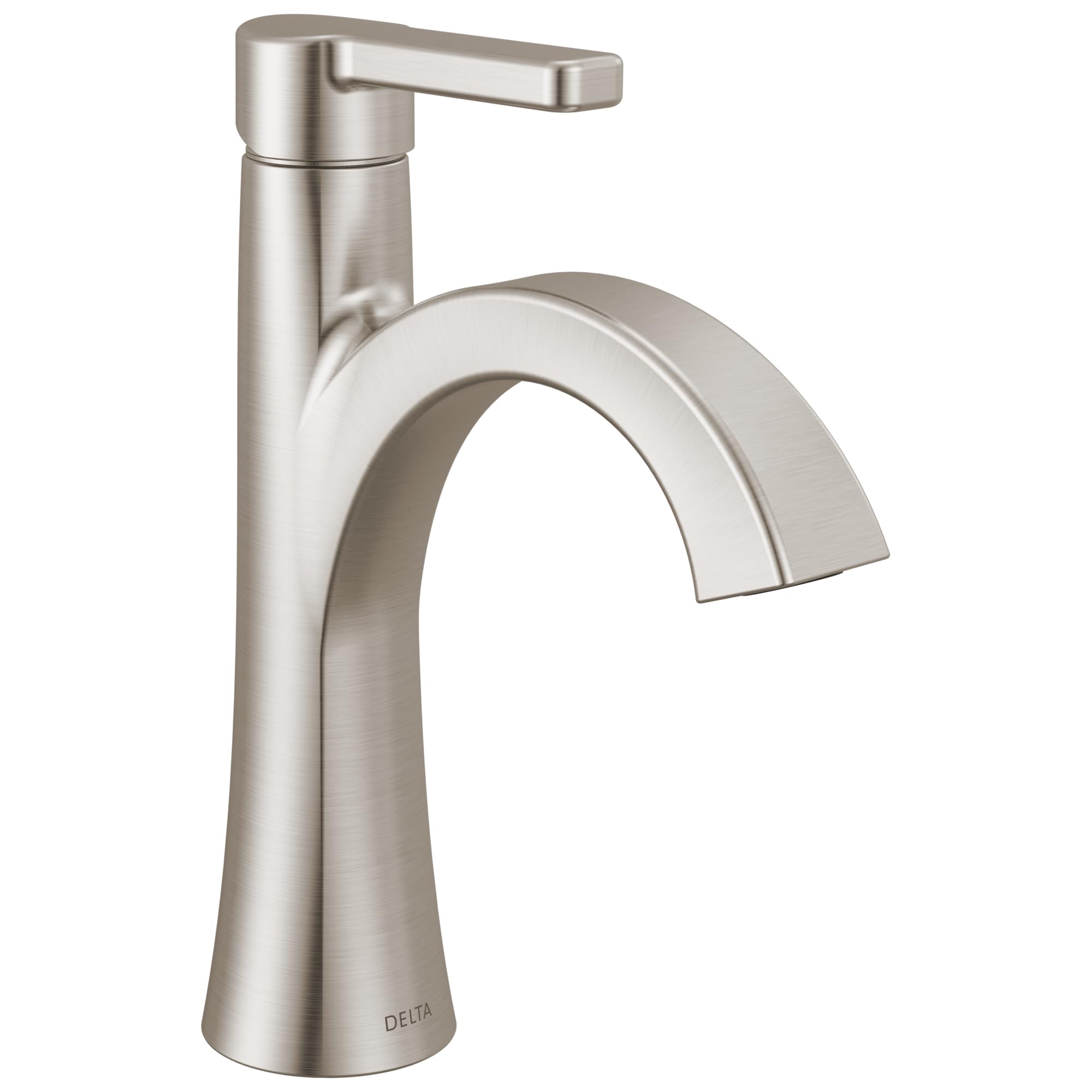 Delta Lineax Brushed Nickel Bathroom Faucet 1 Hole, Single Hole Bathroom Sink Faucet for Vanity, Metal Push-Pop Drain Assembly, Stainless 562-SSMPU-DST-image-11