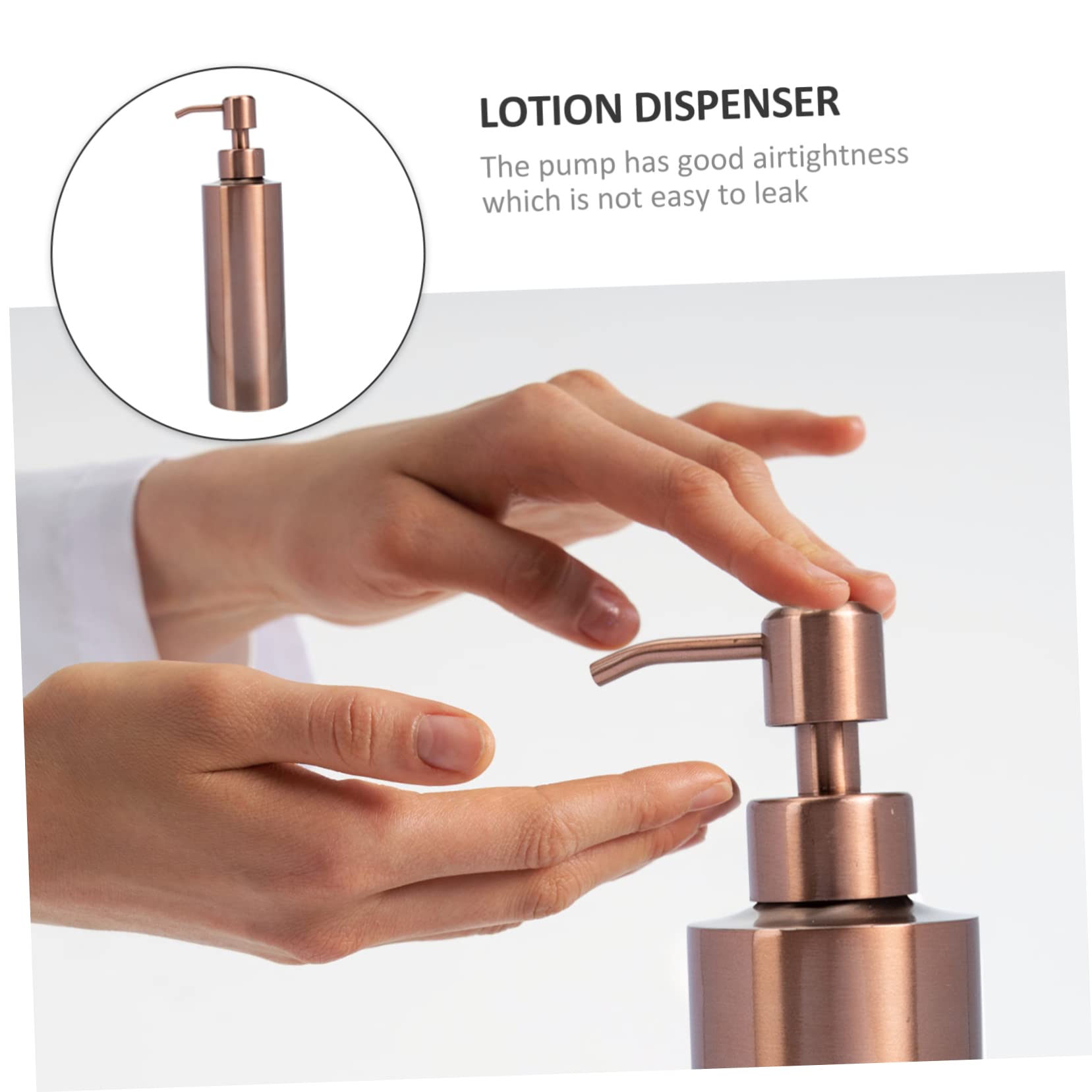 Amosfun 2pezzi Dispenser Inossidabile Portatile Per Lozione e Detersivo Erogatore Ricaricabile Per e Facile Usare Perdite