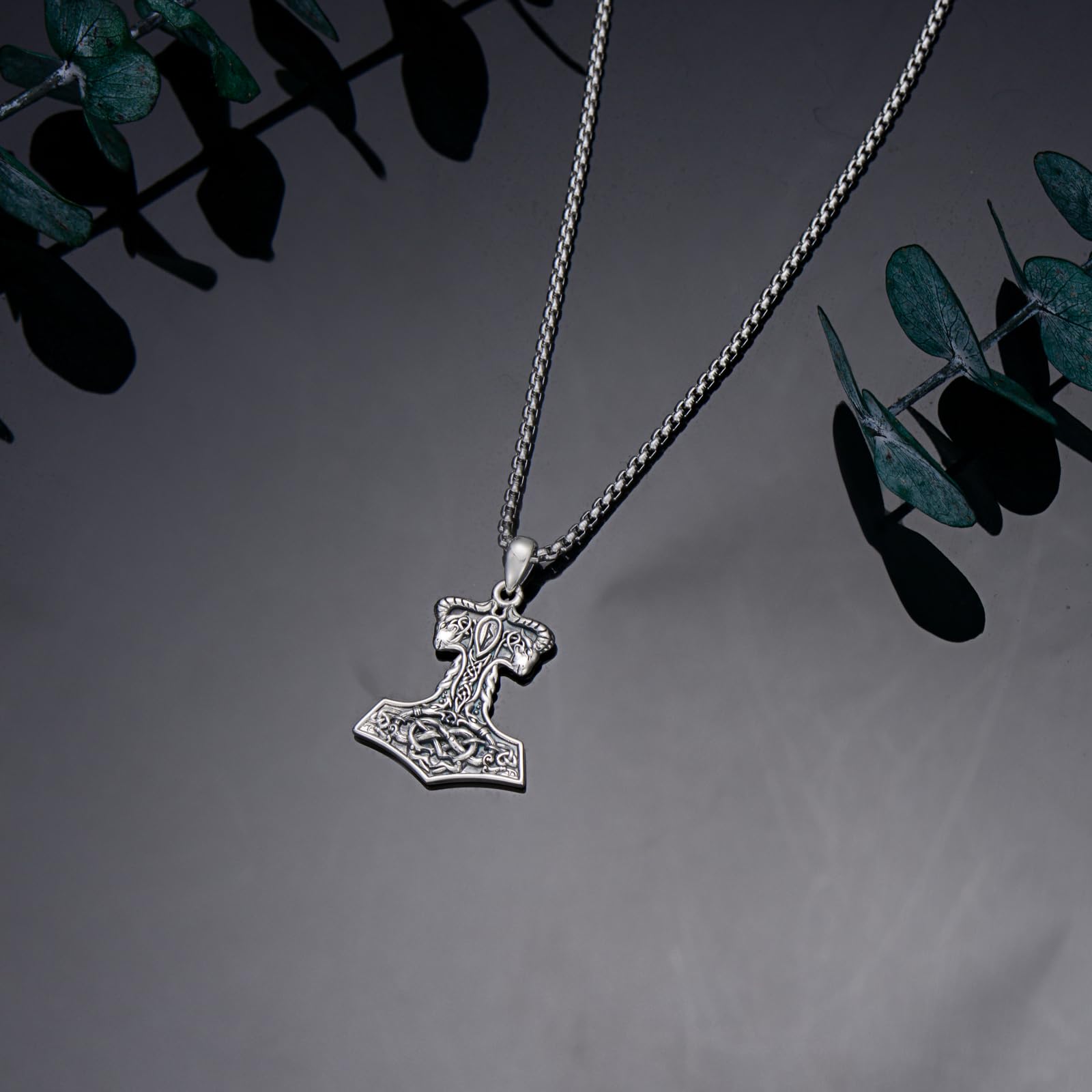 Kreuz Halskette für Herren 925 Sterlingsilber St. Christophe/Nagel/Atheist/Allah/Yahweh Anhänger Halskette mit Schutz Amulett Schmuck für den Ehemann