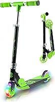 CORE Foldy Kids Scooter Ages 3-12: 2-Wheel Foldable Kick Scooter with LED Light-Up Wheels, Adjustable Height, Lightweight Pro Deck