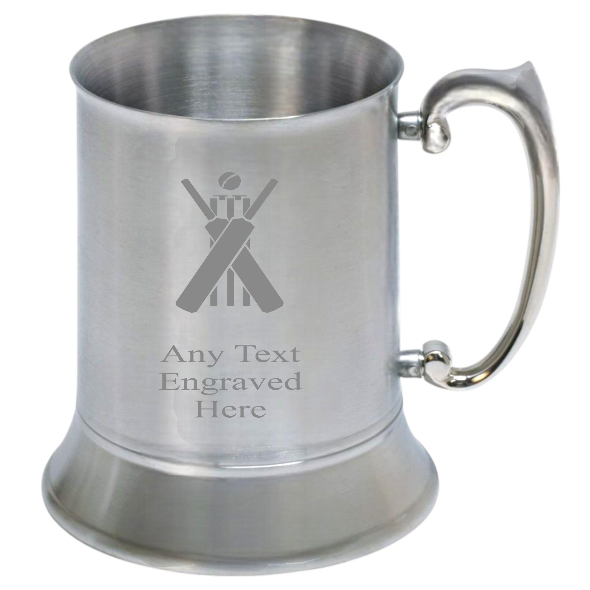 Lucy G Stainless Steel [Custom] Personalised Engraved Cricket Tankard St19