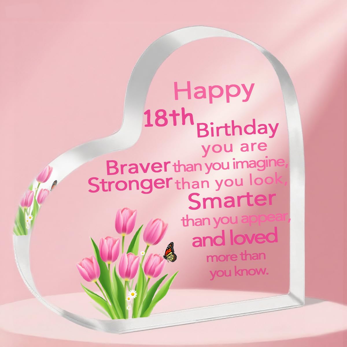Tovii Girls For 18Th Birthday Merclix 18Th Birthday Acrylic Plaque - Unique Keepsake Gifts For Special Presents For Sister Daughter, Best 18 Year Old Gift