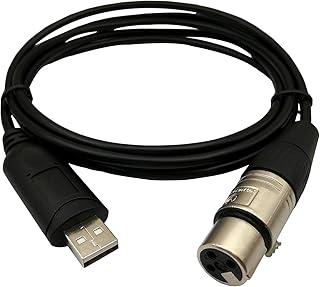 DSD TECH USB to DMX RS485 Adapter with FTDI Chip for Lighting Equipment Controller Cable - 5.9FT