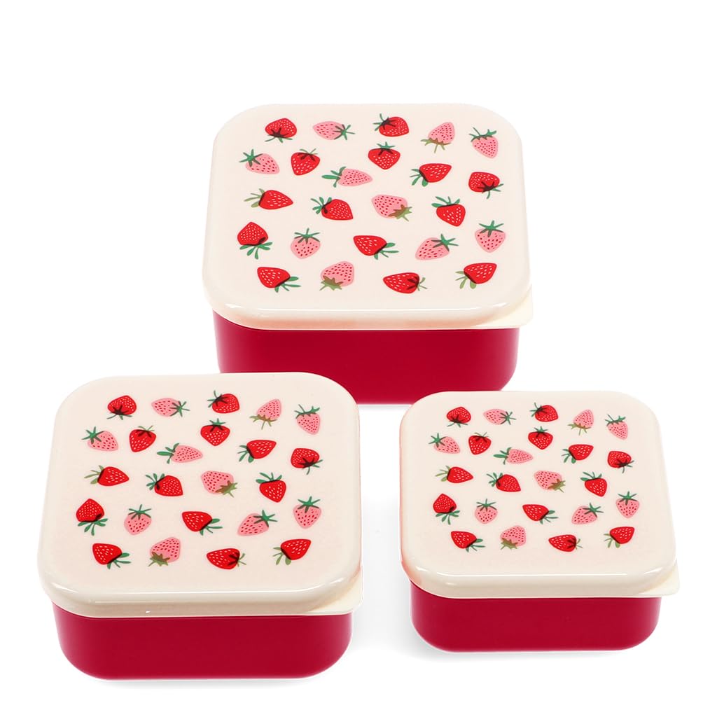 Rex London Snack Boxes (Set of 3) - Little Strawberry