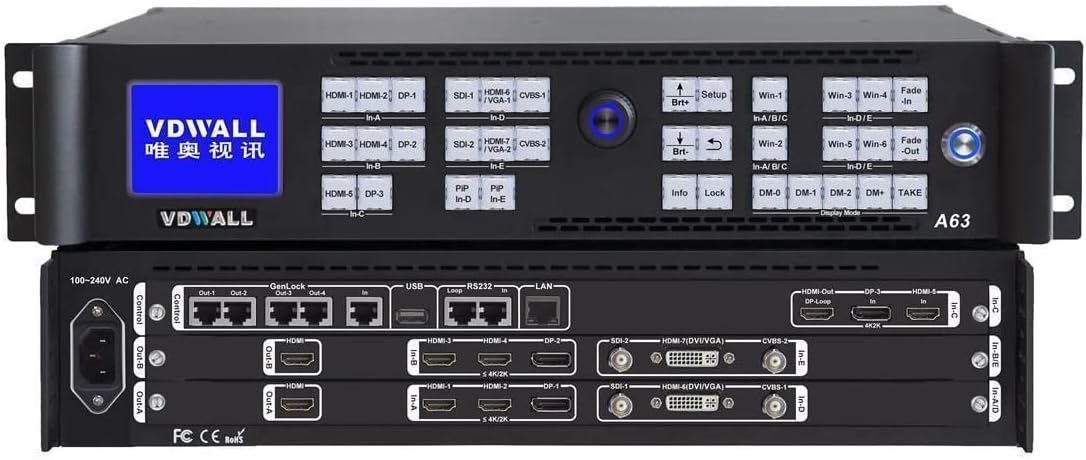 Best Price VDWALL A63 Stage Events HD LED Video Processor