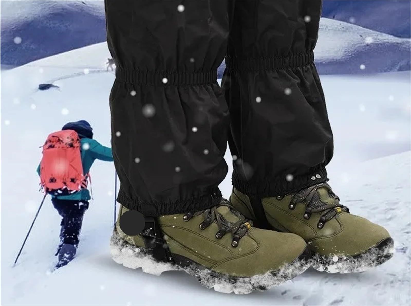 2 pares de cubiertas nieve for esquí al aire libre for hombres y mujeres, senderismo, montañismo, deporte, ciclismo, antinieve, mallas antiarena, for zapatos para Protección
