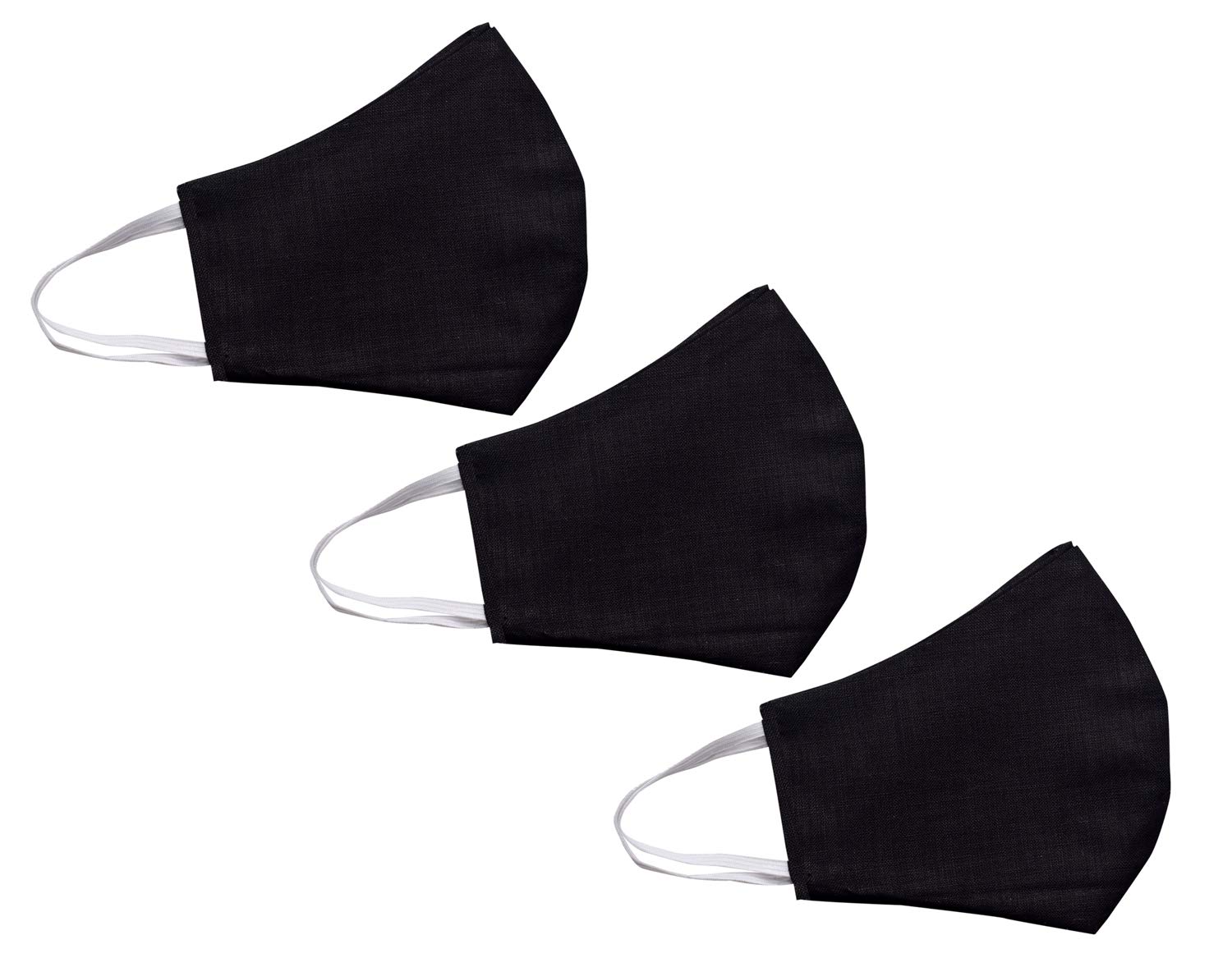 Kundan Cotton Black Color Reusable Washable Anti Pollution 2 Layer Face Mask (Pack Of 3 Mask)-image-35