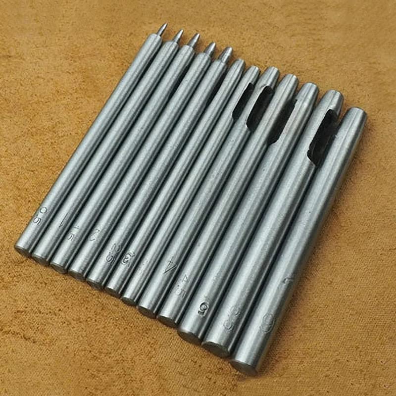 10PCS/Set DIY Leather Punch Leathercraft Round Hole Craft Leather Tools Carving Hollow Drilling Puncher Belt Punching 0.5MM-5MM
