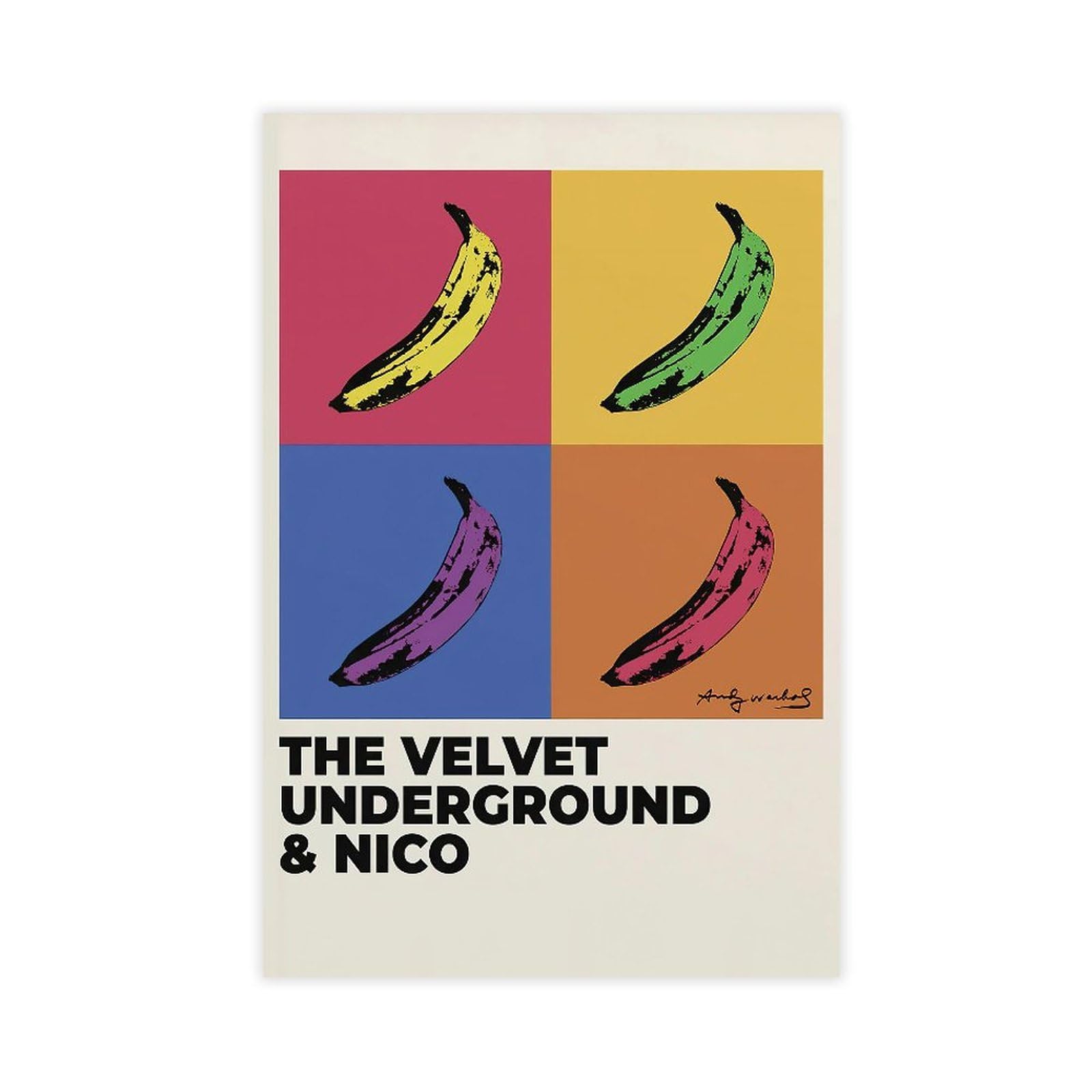 Lnylsj Unframe-Style Andy Warhol's Four Bananas Fashion Poster, Gallery Living Room Decoration